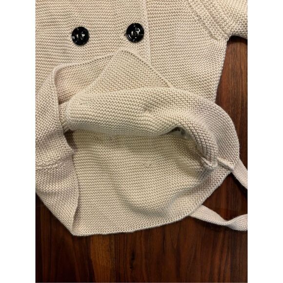 Burberry Kids' Cream Belted Knit Alpaca Blend Double Breasted Sweater Size Large - Picture 11 of 12